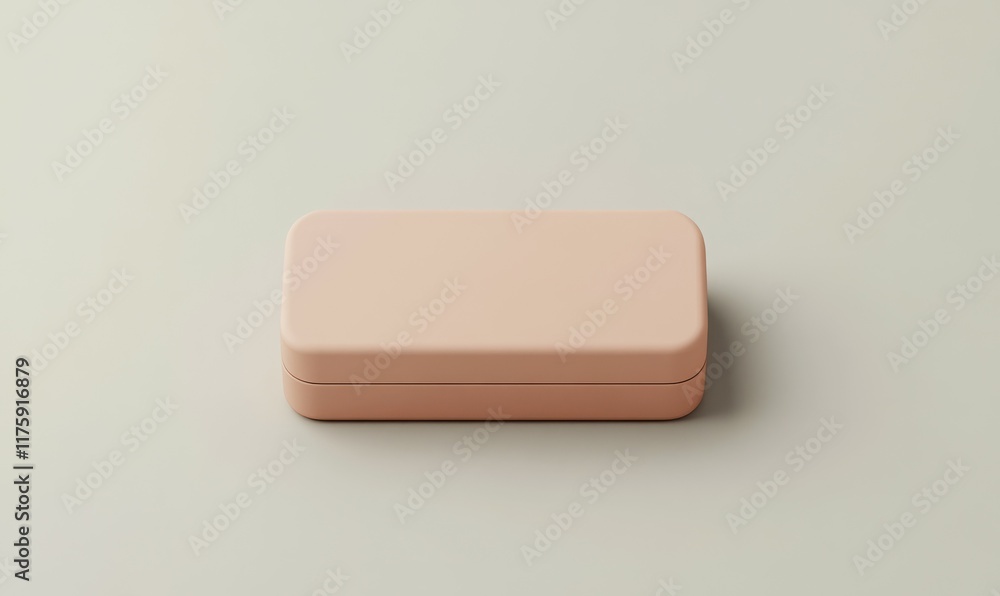 Poster rectangle cardboard package box mockup on a light gray background. A blank mockup template is available for you to customize.