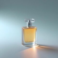 Scented Serenity Futuristic Perfume Bottle on Gradient