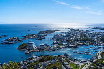 Looking over Svolv&aelig;r, Lofoten Islands, Norway