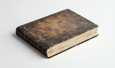 Obraz premium Rendering of A4 blank hardcover book on white background