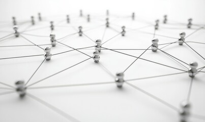 Abstract Network of Connected Points, Symbolizing Communication