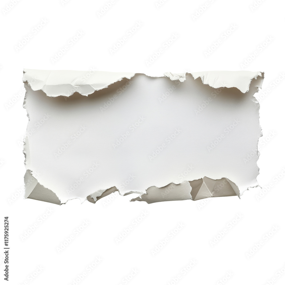 Aufkleber torn note paper on a transparent background showcasing a unique texture and blank space for writing 
