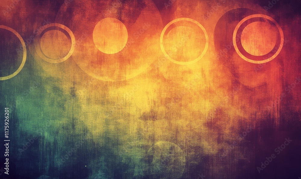 Poster stylish modern design with a round aura gradient background with grainy texture, circle gradient sha