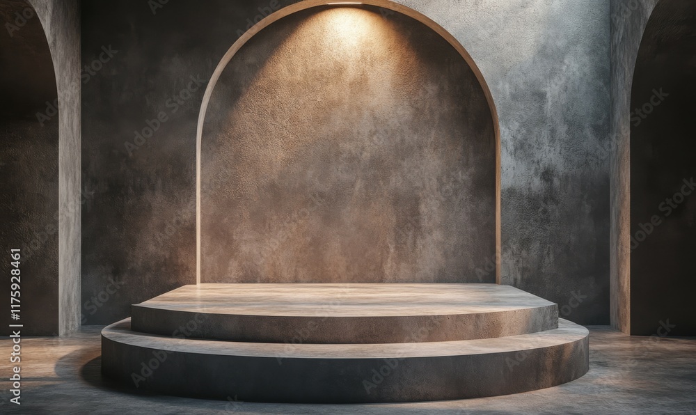 Poster background with a stage platform in a minimal theme