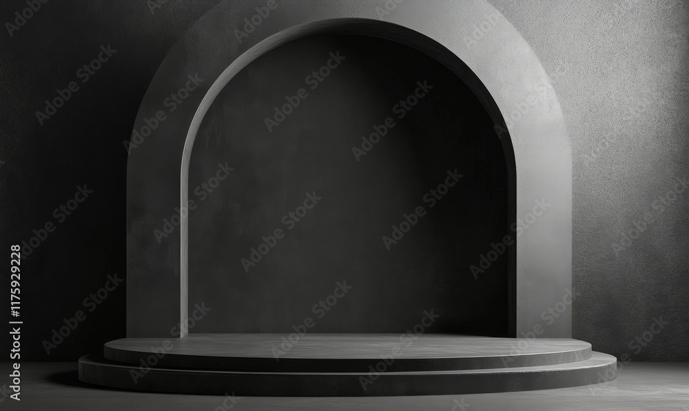 Poster background with a stage platform in a minimal theme