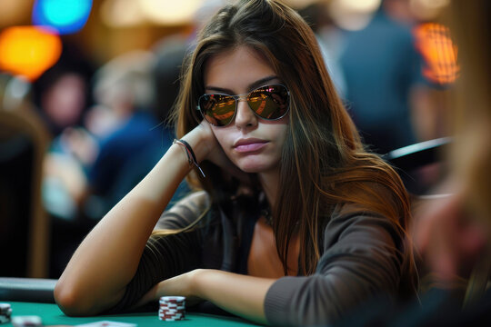 A professional female poker player