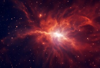 red nebula space majestic orange