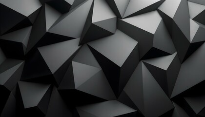 Fototapeta premium Abstract Dark Grey Polygonal Texture