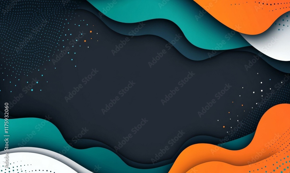 Aufkleber design for header poster banner landing page backdrop with a dark grainy gradient background orange 