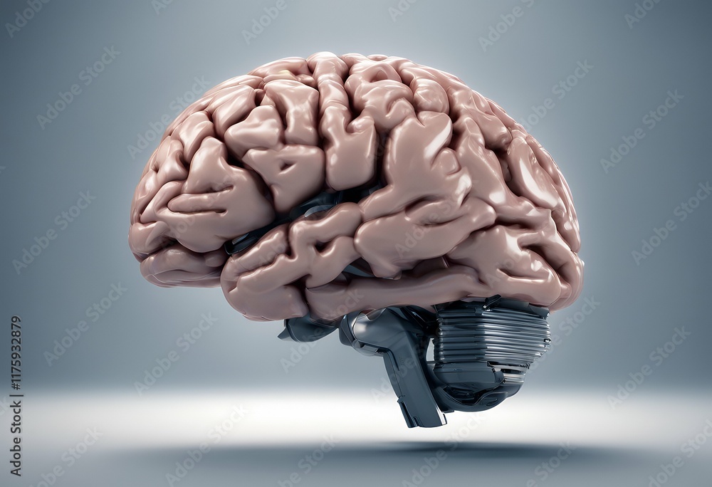 Poster brain rendering 3d