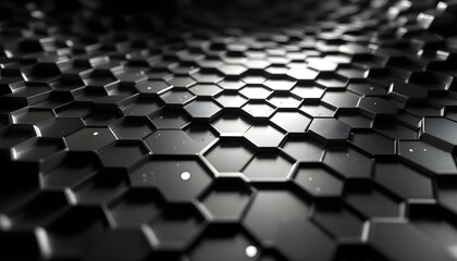 Abstract Hexagon Pattern: Sleek, Dark, and Geometric