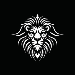 Obraz premium fearsome, authoritative, charismatic lion head logo