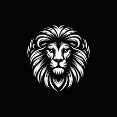 Obraz premium fearsome, authoritative, charismatic lion head logo