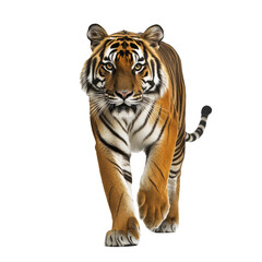 Obraz premium Confident tiger strides in bright light