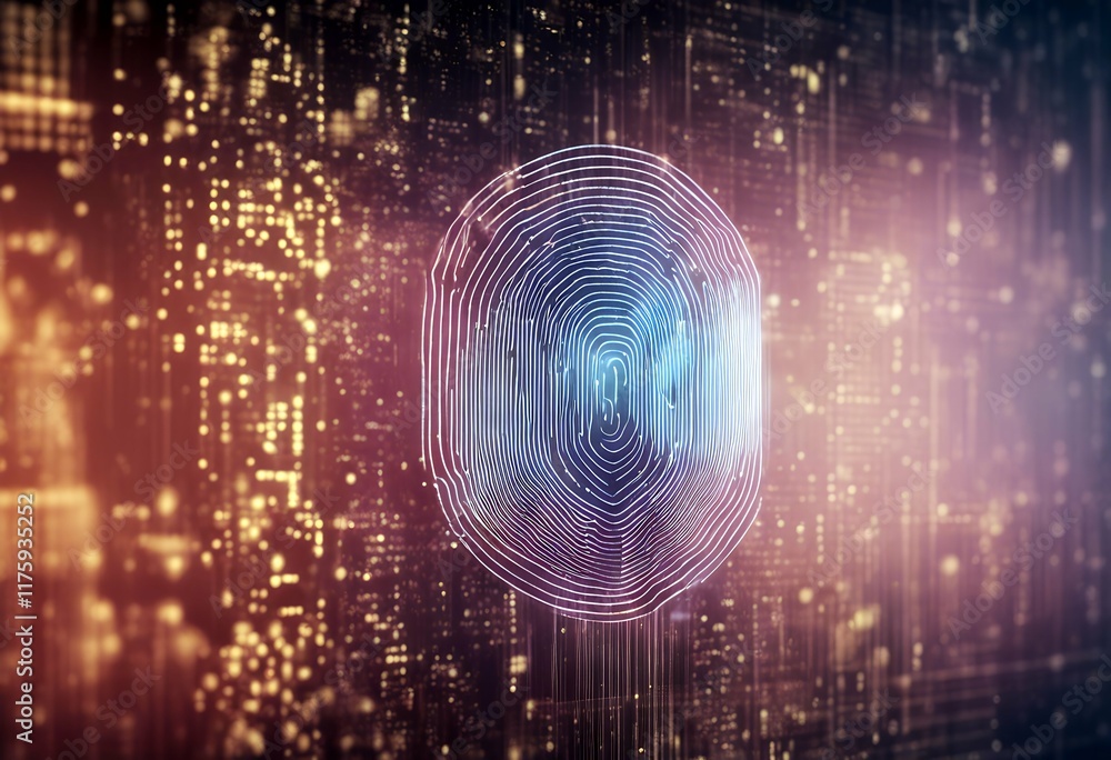 Poster streams fingerprint digital cyber offers secure biometric data interface access tech