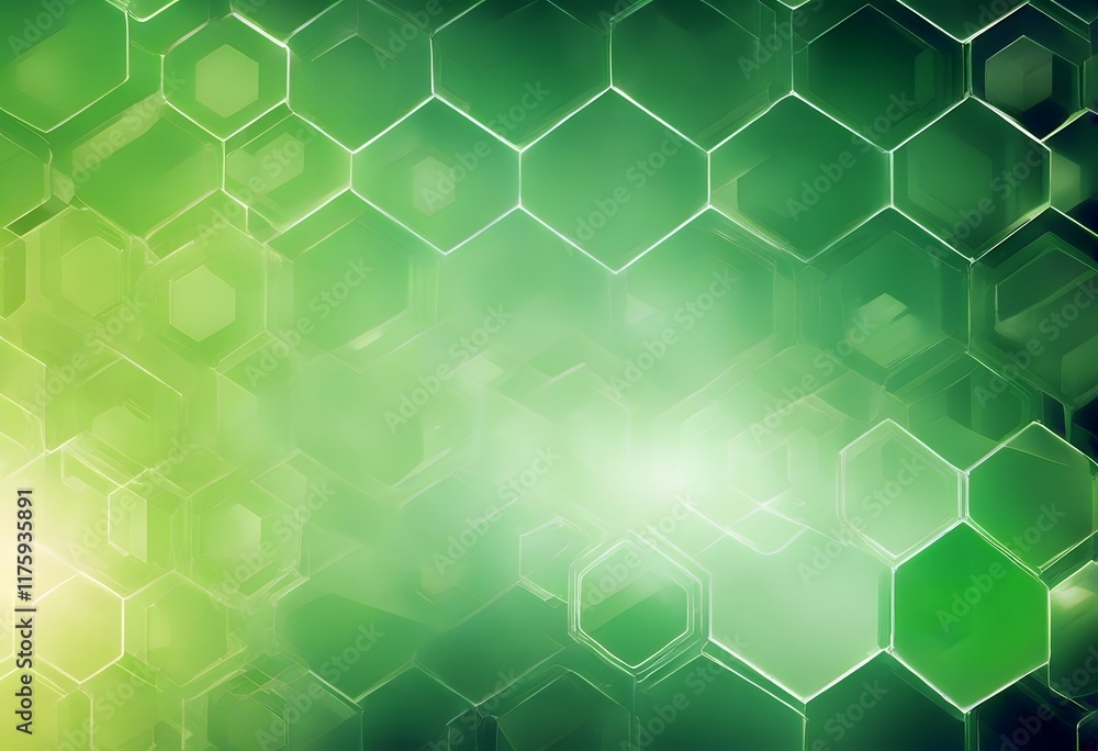 Poster bright shape shapes bstract geometric hexagon modern background simple geometric vector green
