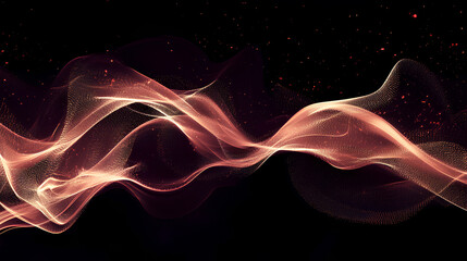 Abstract red flow, dark space. Background texture use