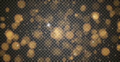 Bokeh lights. Blurred circle shapes. Abstract light effect. 