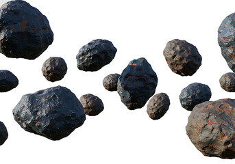 Floating space rocks isolated on transparent background, astronomy and science concept
Transparent PNG cutout
