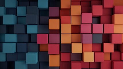 Abstract background of colorful cubes.