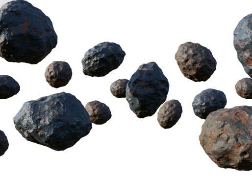 Floating space rocks isolated on transparent background, astronomy and science concept
Transparent PNG cutout
