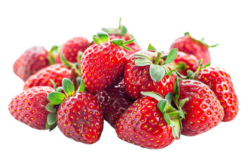 Juicy strawberry isolated on transparent background