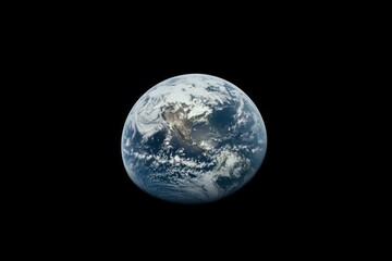 Naklejka premium 宇宙から見た地球の美しい姿と青い海に浮かぶ大陸の詳細
