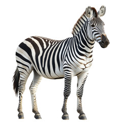 Majestic zebra standing in natural pose outdoors