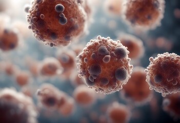 virus view microscopic floating cells influenza