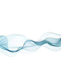 Blue wave pattern. Vector template. Abstract decor element. Eps 10