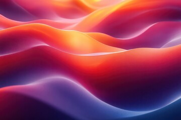 Obraz premium surreal wallpaper background featuring flowing 3d waves, creating a dreamlike atmosphere with undulating forms and rich colors that evoke a sense of movement and fluidity in design