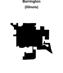 Barrington (Illinois) blank outline map