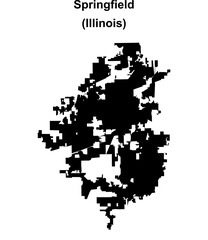 Springfield (Illinois) blank outline map