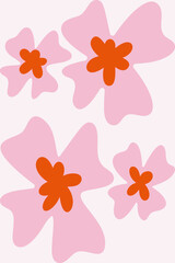 Cute daisy flower botanic pattern