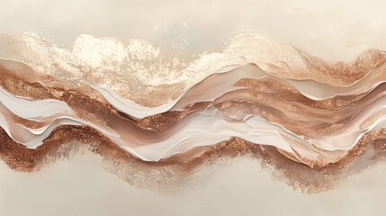 Obraz premium textured waves of gold