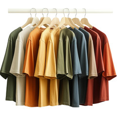 Fototapeta premium colourful t-shirts isolated on a white background