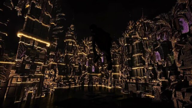 Awakened Wanderer in a Fractal Dreamscape