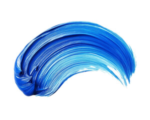 Blue watercolor brush stroke paint isolated on a clean white background, ideal for artistic designs, creative projects, or decorative elements.

