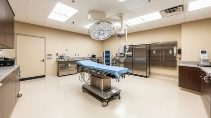 Anesthesia Tech Day Modern surgical room with medical equipment and sterile environment for healthcare procedures