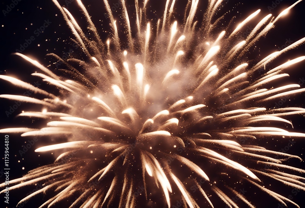 Poster fireworks falling stars exploding