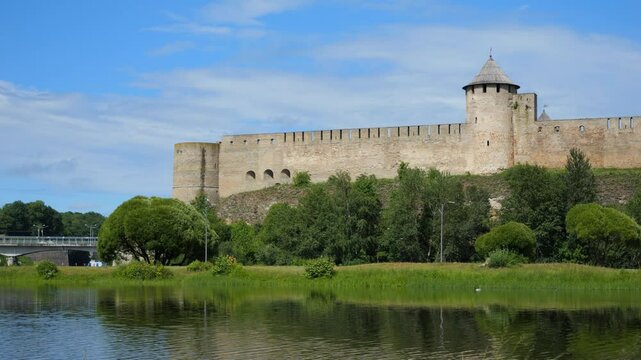 Narva Border Estonia - Russia Castle