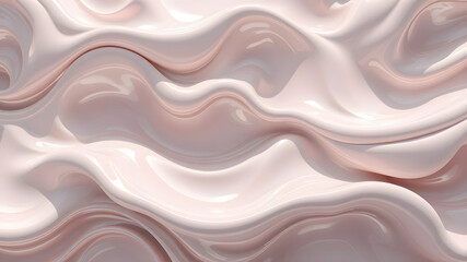 Fototapeta premium A futuristic render of flowing liquid shapes with smooth surfaces and natural shadows creating a harmonious composition