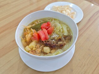 Vegetables and mushroom soup 