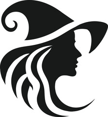 A portrait design of a halloween witch