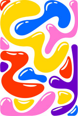 Funky liquid dynamical shapes background