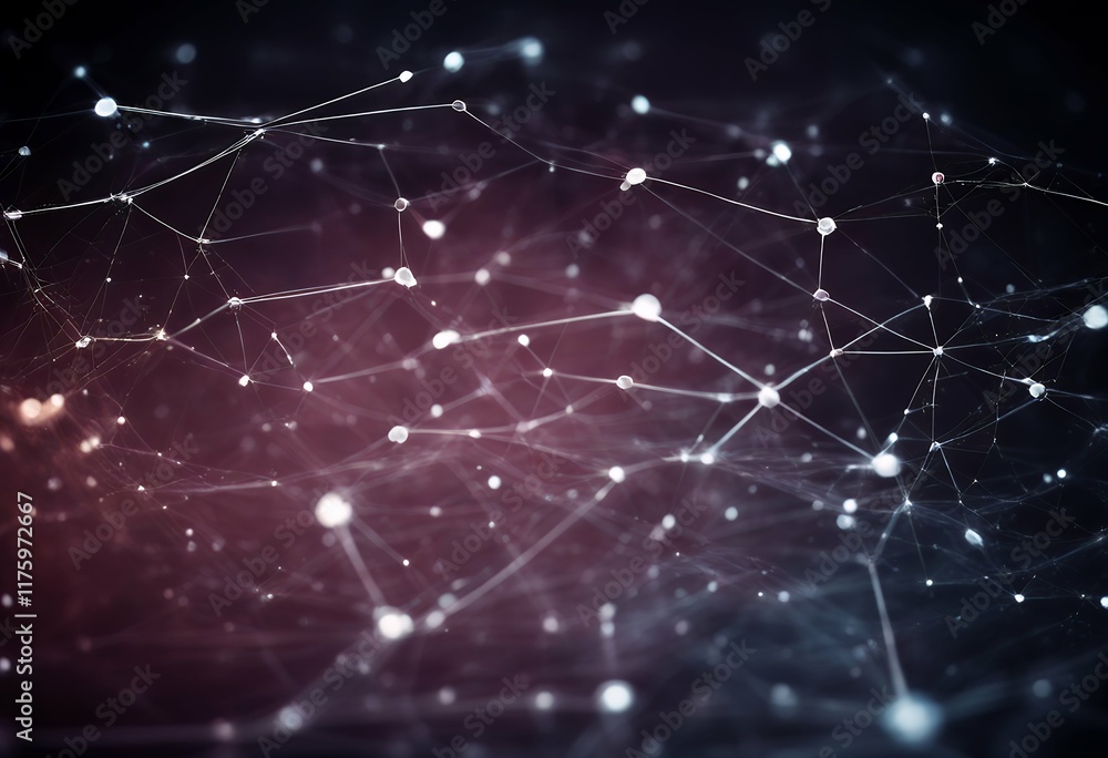 Poster dots abstract image network communication connected wireless space abstract vis background