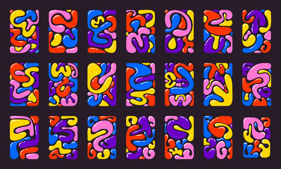 Squiggle colorful liquid decorative backgrounds