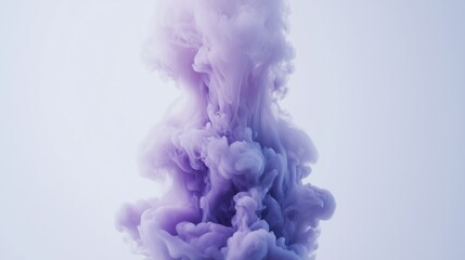 Fototapeta premium Purple smoke cloud on light background. mysterious atmosphere and abstract design