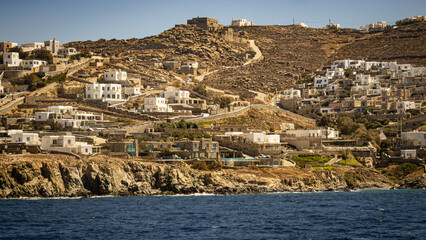 Hillside homes on Mykonos