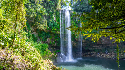 Waterfall of Misol Ha in Chiapas state of Mexico.  